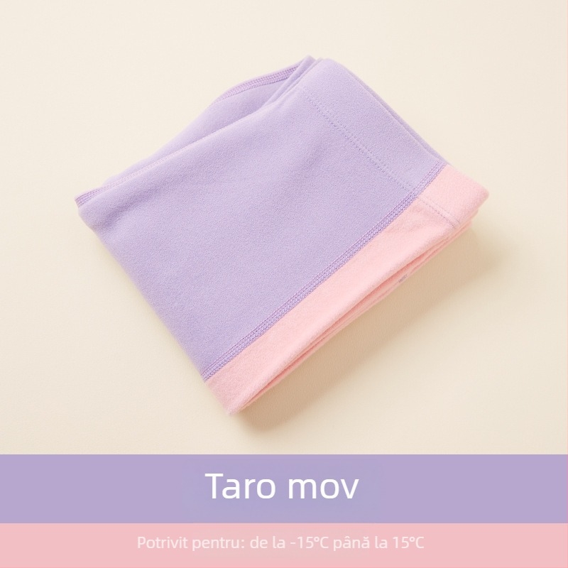 Pantaloni calzi pentru copii, unisex, pentru toamnă și iarnă, cu căptușeală fleece, talie înaltă, 41,8% bumbac.