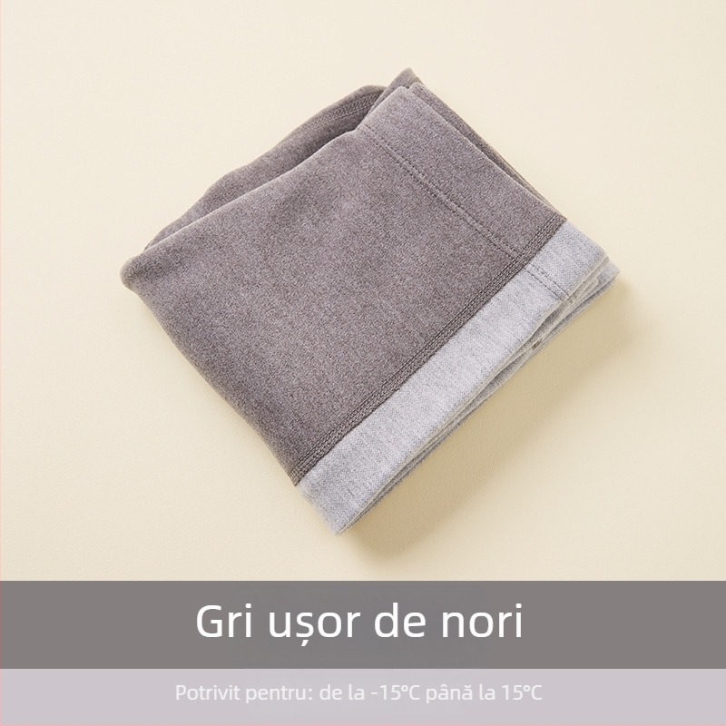 Pantaloni calzi pentru copii, unisex, pentru toamnă și iarnă, cu căptușeală fleece, talie înaltă, 41,8% bumbac.