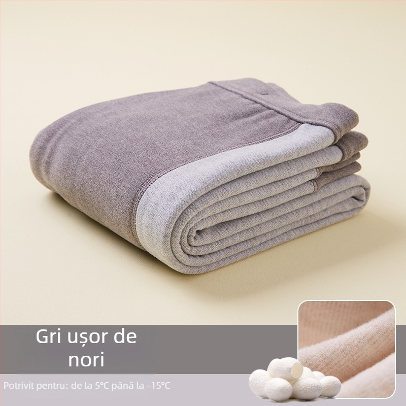 Pantaloni calzi pentru copii, unisex, pentru toamnă și iarnă, cu căptușeală fleece, talie înaltă, 41,8% bumbac.