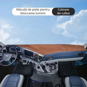 Covoraș pentru bord Auman GTL – protecție solară cu design din suede, model solid, cu logo tipărit, cod produs 8H5576956063Z3