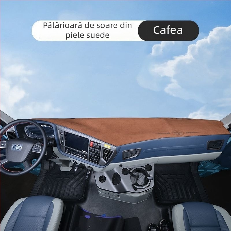 Covoraș pentru bord Auman GTL – protecție solară cu design din suede, model solid, cu logo tipărit, cod produs 8H5576956063Z3