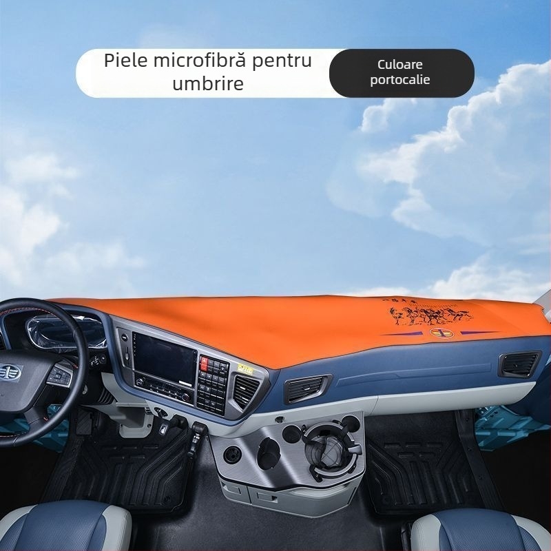 Covoraș pentru bord Auman GTL – protecție solară cu design din suede, model solid, cu logo tipărit, cod produs 8H5576956063Z3