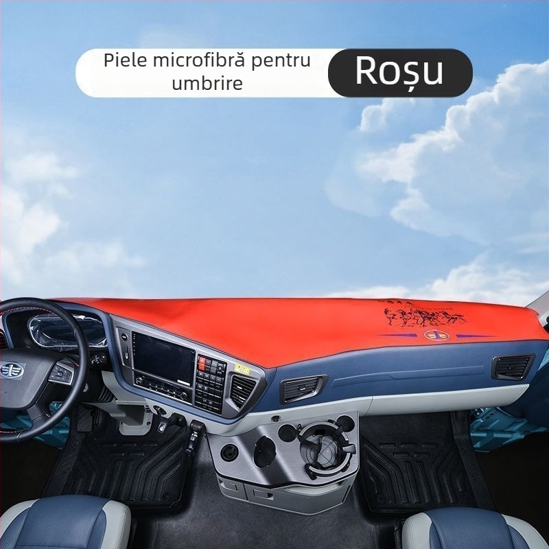 Covoraș pentru bord Auman GTL – protecție solară cu design din suede, model solid, cu logo tipărit, cod produs 8H5576956063Z3