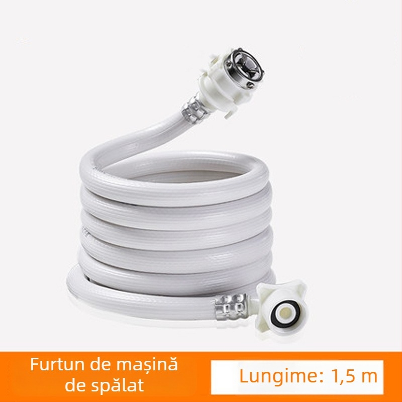 Extensie furtun alimentare mașină de spălat – rezistentă la explozie, PVC gros, conector din oțel inoxidabil, instalare rotativă, model Xyj077, brand SY