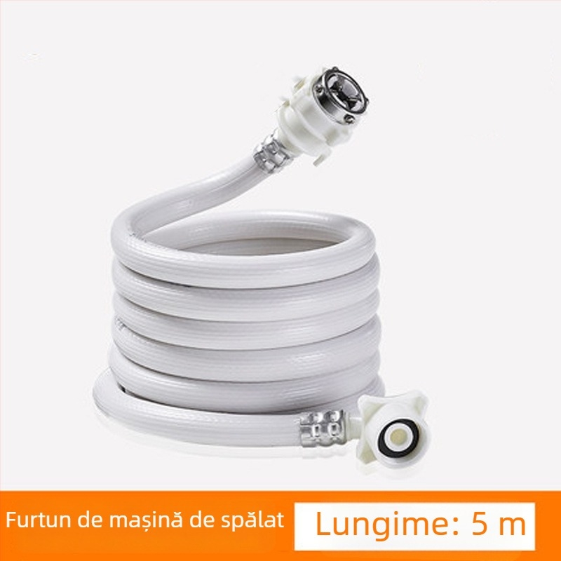 Extensie furtun alimentare mașină de spălat – rezistentă la explozie, PVC gros, conector din oțel inoxidabil, instalare rotativă, model Xyj077, brand SY