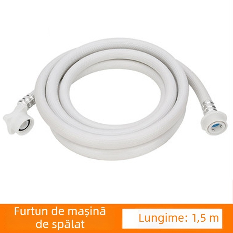 Extensie furtun alimentare mașină de spălat – rezistentă la explozie, PVC gros, conector din oțel inoxidabil, instalare rotativă, model Xyj077, brand SY