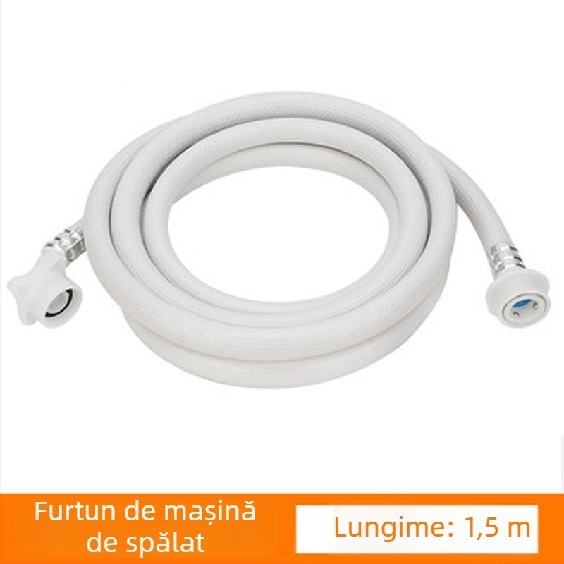 Extensie furtun alimentare mașină de spălat – rezistentă la explozie, PVC gros, conector din oțel inoxidabil, instalare rotativă, model Xyj077, brand SY