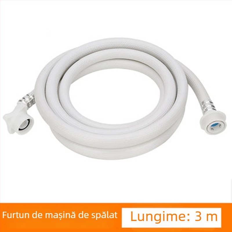 Extensie furtun alimentare mașină de spălat – rezistentă la explozie, PVC gros, conector din oțel inoxidabil, instalare rotativă, model Xyj077, brand SY