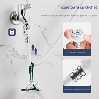 Conductă de alimentare a mașinii de spălat, PVC, model 004, protecție la explozie, extinsă, fixare portabilă prin îmbinare, temperatură de lucru 180°C