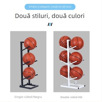 Stativ pentru mingi de baschet, fotbal și volei — structură din oțel, 6 kg, marca Conant, etichetă privată licențiată.