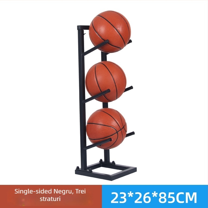 Stativ pentru mingi de baschet, fotbal și volei — structură din oțel, 6 kg, marca Conant, etichetă privată licențiată.