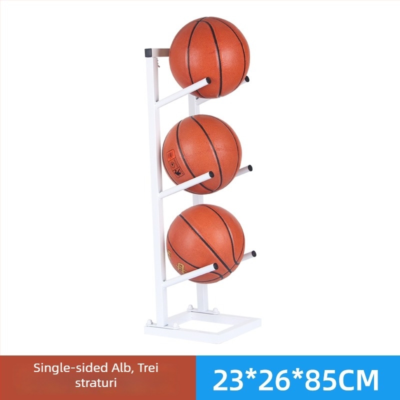 Stativ pentru mingi de baschet, fotbal și volei — structură din oțel, 6 kg, marca Conant, etichetă privată licențiată.