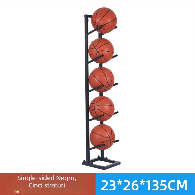 Stativ pentru mingi de baschet, fotbal și volei — structură din oțel, 6 kg, marca Conant, etichetă privată licențiată.