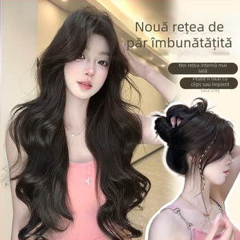 Piesă de păr, buclată, fabricată mecanic, material: mătase rezistentă la temperaturi înalte (Brand: Nini Wig; Material: Mătase cu temperatură înaltă; Tip: buclată; Tehnică: producție mecanică; Vopsire/Perm: Nu poate fi vopsită sau perm)