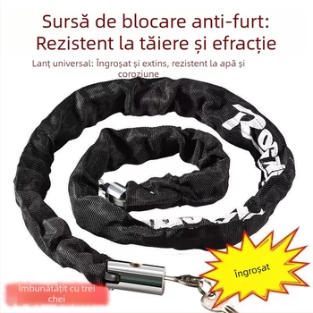 Încuietoare cu lanț anti-furt pentru biciclete, Strong Force, modelul 201, aliaj, 500 g, portabil, pentru biciclete, vehicule electrice și motociclete