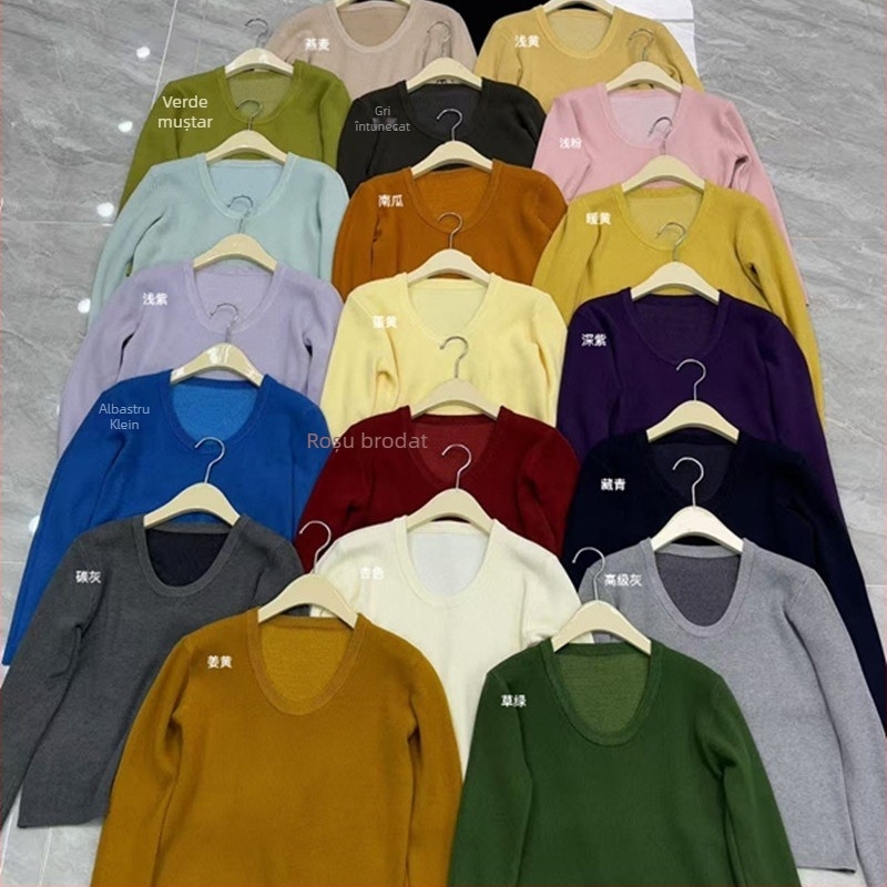 Pulover cu glugă și guler polo, grosime normală, 95% poliester, iarna 2025