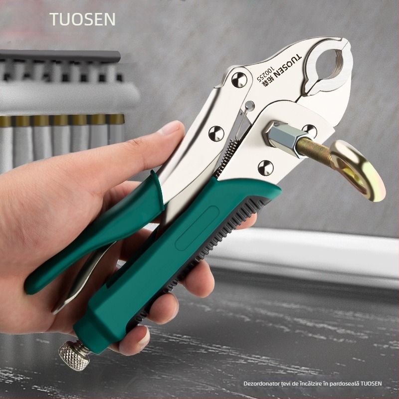 Tuosen clește pentru evacuarea conductelor de încălzire prin pardoseală, stil clește pentru țevi, caracteristici standard