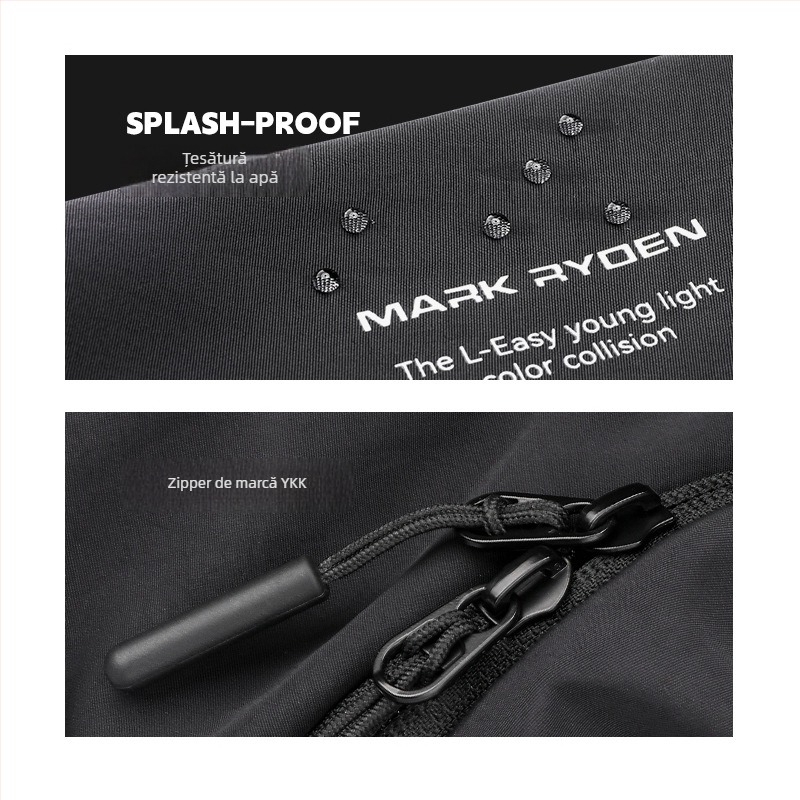 Geantă crossbody pentru bărbați, stil urban minimalist, material Oxford, căptușeală din poliester, Marco Leiden