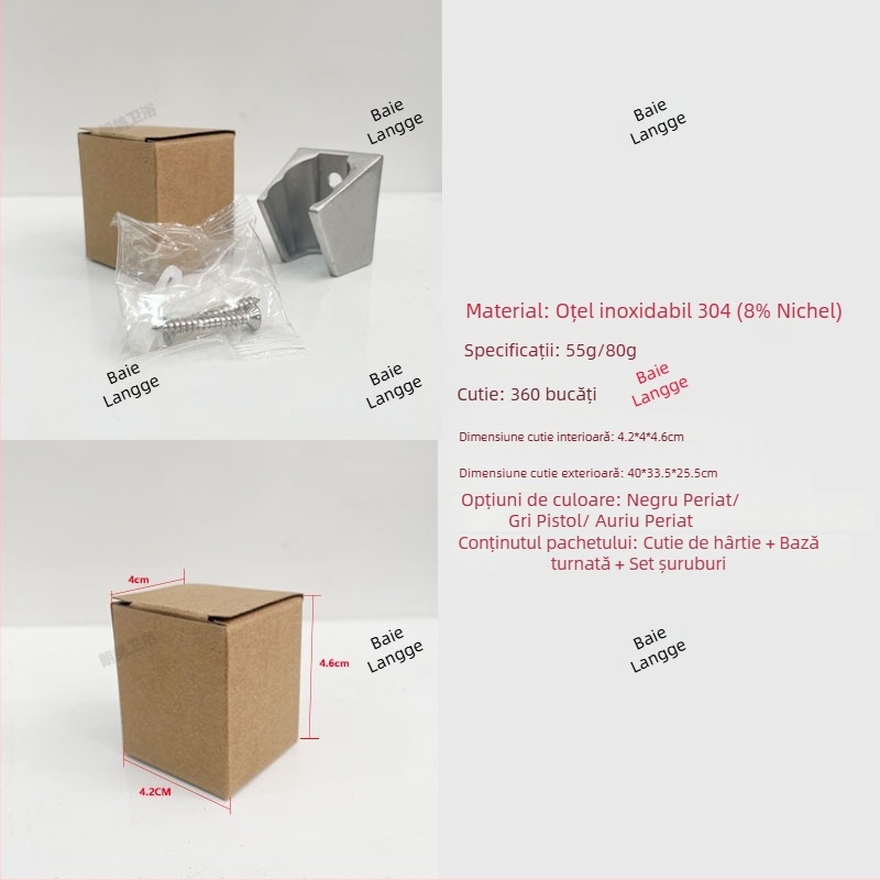 Suport pentru duș cap, oțel inoxidabil 304, turnare de precizie, model LG-JJZ, montaj prin găurire, temperatură de funcționare 90°C