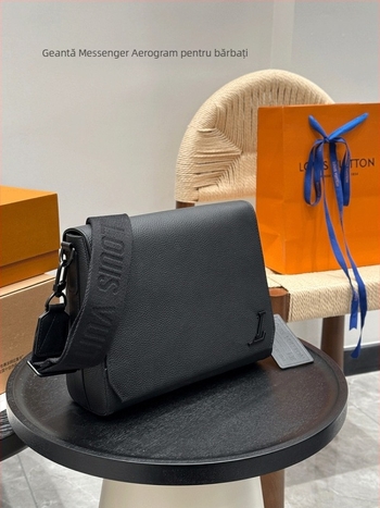 Geantă crossbody pentru bărbați (din piele naturală; căptușeală din pânză; respirabilă; capacitate extensibilă; reduce povara)