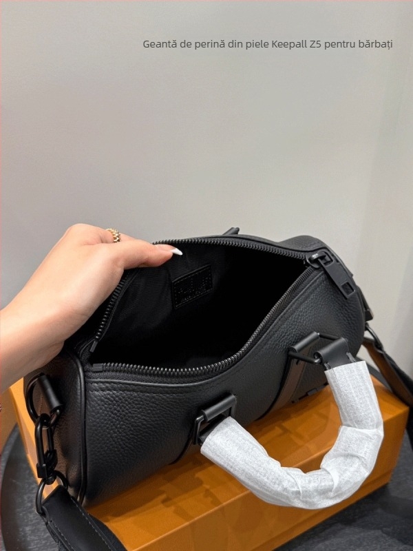 Geantă crossbody pentru bărbați (din piele naturală; căptușeală din pânză; respirabilă; capacitate extensibilă; reduce povara)