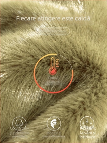 Palton din blană artificială de nurcă pentru femei de vârstă mijlocie și în vârstă | stil elegant urban | compoziția principală a țesăturii: poliester (>95%); imprimeu: plante și flori; lungime: 50–65 cm; tratament fără călcare