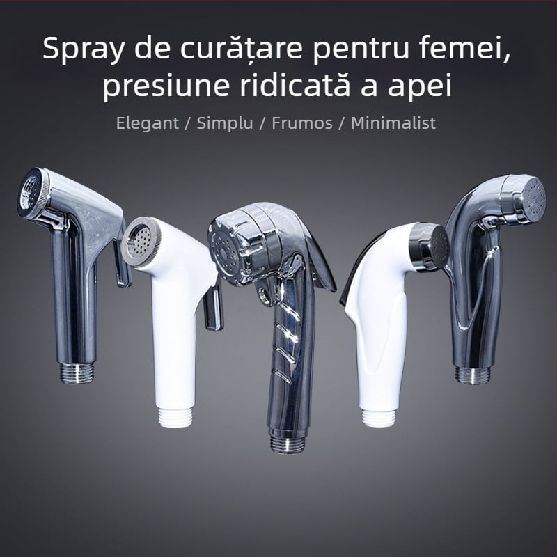 Pistol de duș pentru toaletă din ABS placat, bidet portabil manual, jet de ploaie, model FXQ-001, instalare prin filet, turnare prin injecție