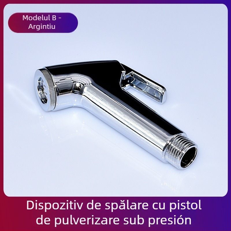 Pistol de duș pentru toaletă din ABS placat, bidet portabil manual, jet de ploaie, model FXQ-001, instalare prin filet, turnare prin injecție