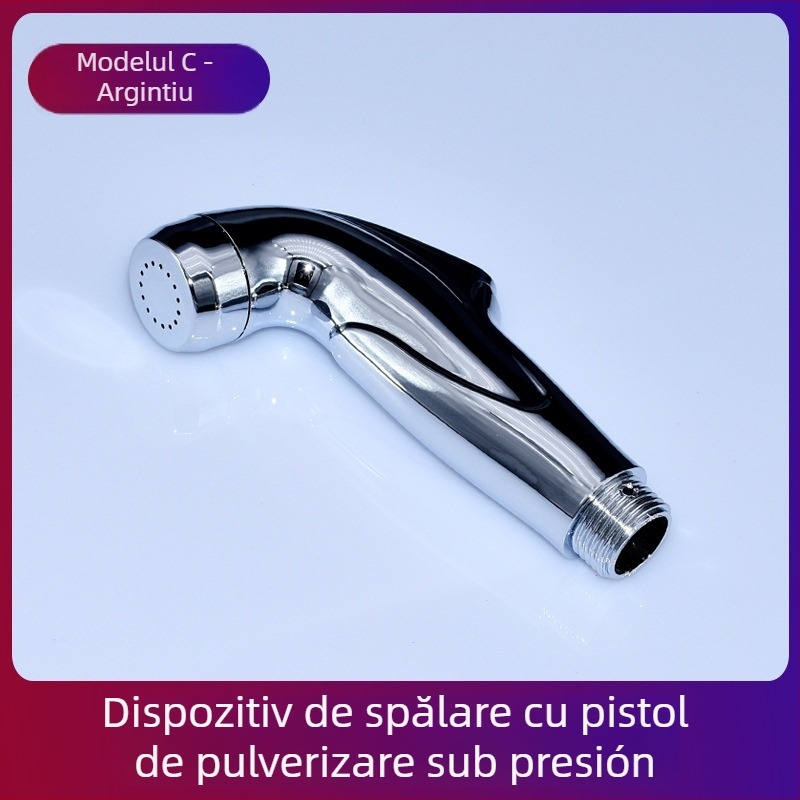 Pistol de duș pentru toaletă din ABS placat, bidet portabil manual, jet de ploaie, model FXQ-001, instalare prin filet, turnare prin injecție