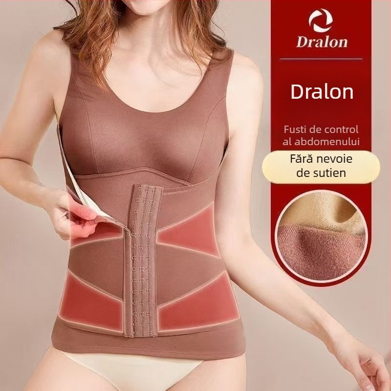 Vesta caldă din fleece dublu pe ambele fețe, cu cupe integrate pentru bust, pulover, model de conturare a corpului, 80–90% poliester