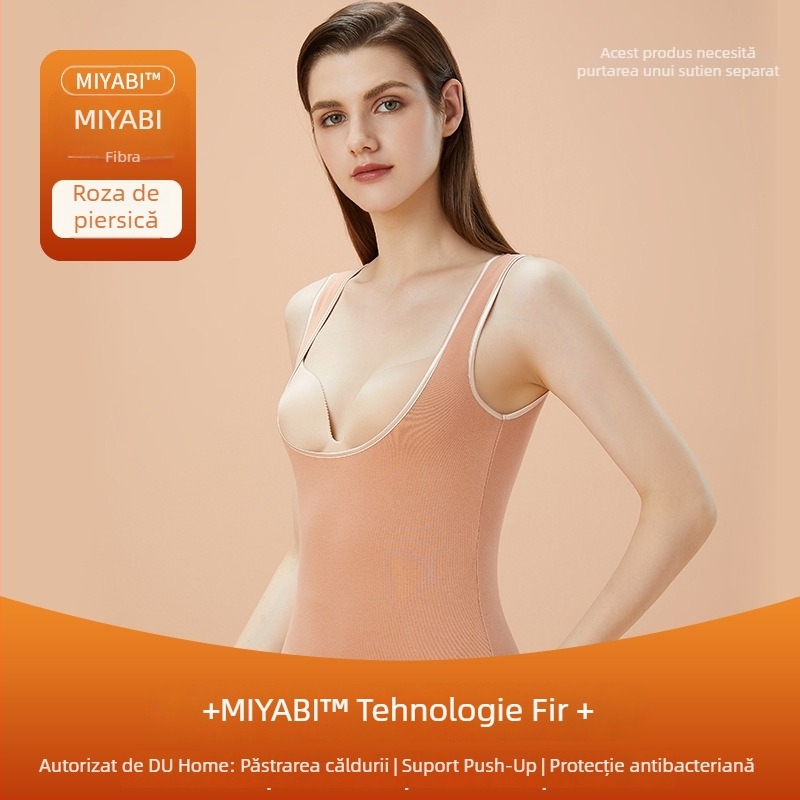 Vestă termică de alăptat pentru femei, căptușită cu fleece, cu sutien încorporat și pernă pentru sân, fără cusături, glugă, material acrilic