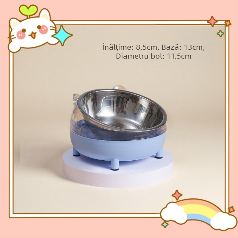 Ustensile de hrană pentru animale de companie — bol ceramic anti-derapare pentru hamsteri și hrănitoare din oțel inoxidabil pentru animale mici