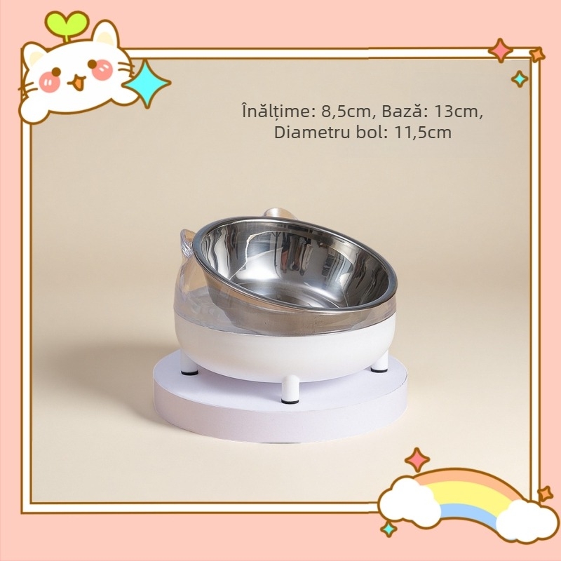 Ustensile de hrană pentru animale de companie — bol ceramic anti-derapare pentru hamsteri și hrănitoare din oțel inoxidabil pentru animale mici