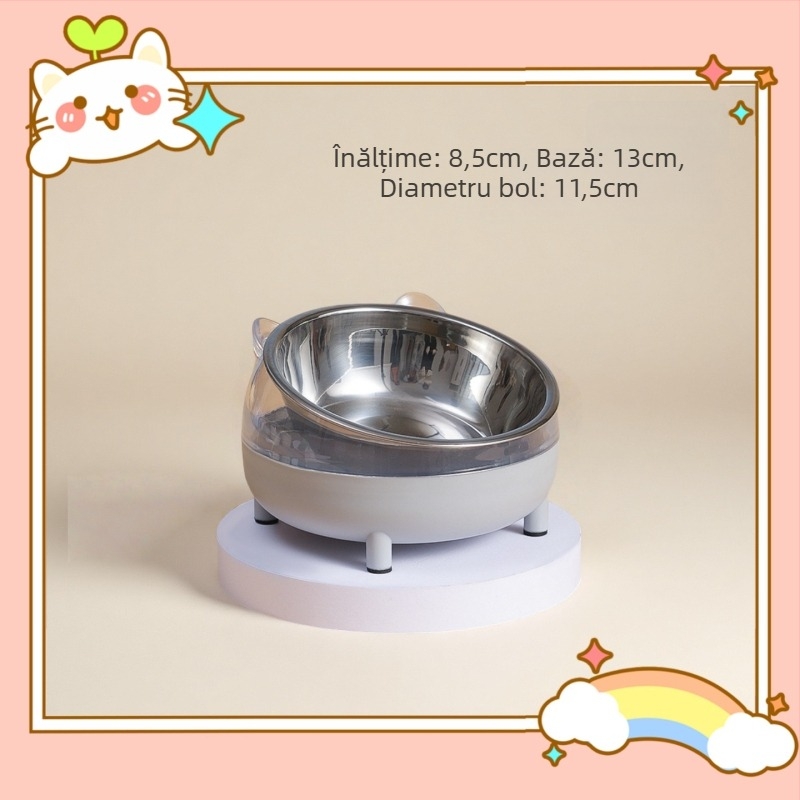 Ustensile de hrană pentru animale de companie — bol ceramic anti-derapare pentru hamsteri și hrănitoare din oțel inoxidabil pentru animale mici