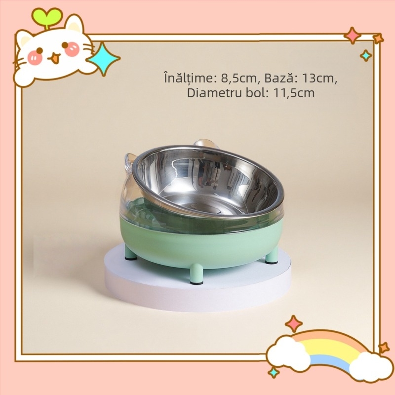 Ustensile de hrană pentru animale de companie — bol ceramic anti-derapare pentru hamsteri și hrănitoare din oțel inoxidabil pentru animale mici