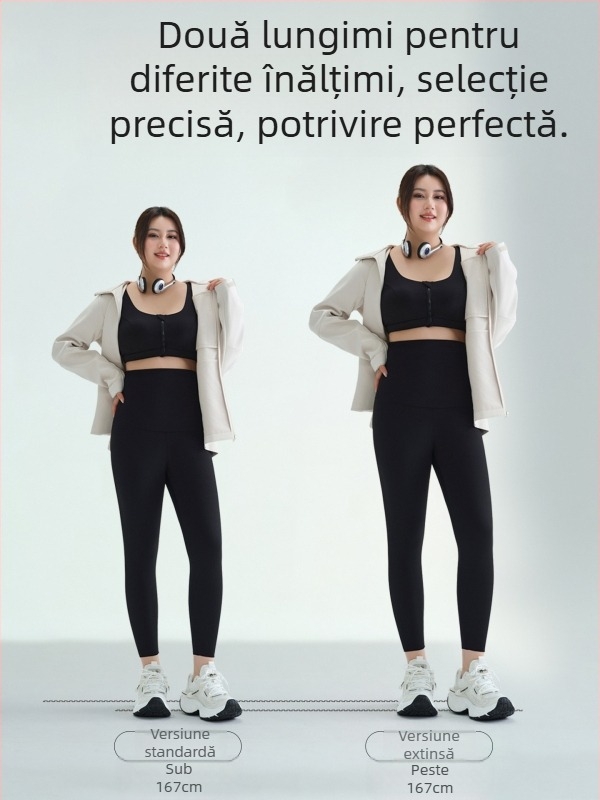 Colanți talie înaltă pentru modelare talie, pantaloni lungi de yoga de toamnă, amestec nylon-spandex, 80–90% nylon, înaltă elasticitate, croială strânsă