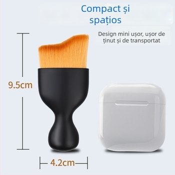 Perie de curățare pentru calculator cu peri moi din microfibră, pentru tastatura laptopului și ecran, anti-static