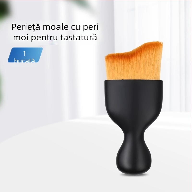 Perie de curățare pentru calculator cu peri moi din microfibră, pentru tastatura laptopului și ecran, anti-static