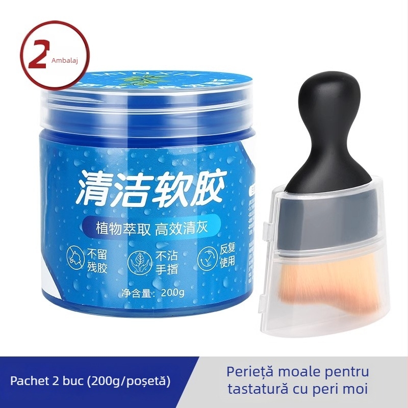 Perie de curățare pentru calculator cu peri moi din microfibră, pentru tastatura laptopului și ecran, anti-static