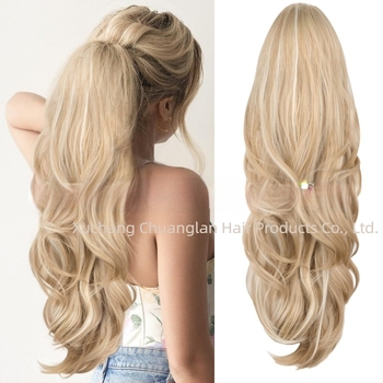 Perucă coadă – extensie, bucle lungi, șnur de prindere, sârmă rezistentă la temperatură, poate fi vopsită