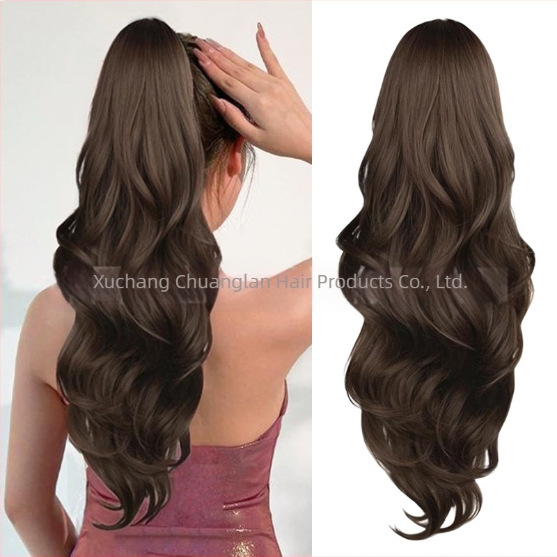 Perucă coadă – extensie, bucle lungi, șnur de prindere, sârmă rezistentă la temperatură, poate fi vopsită