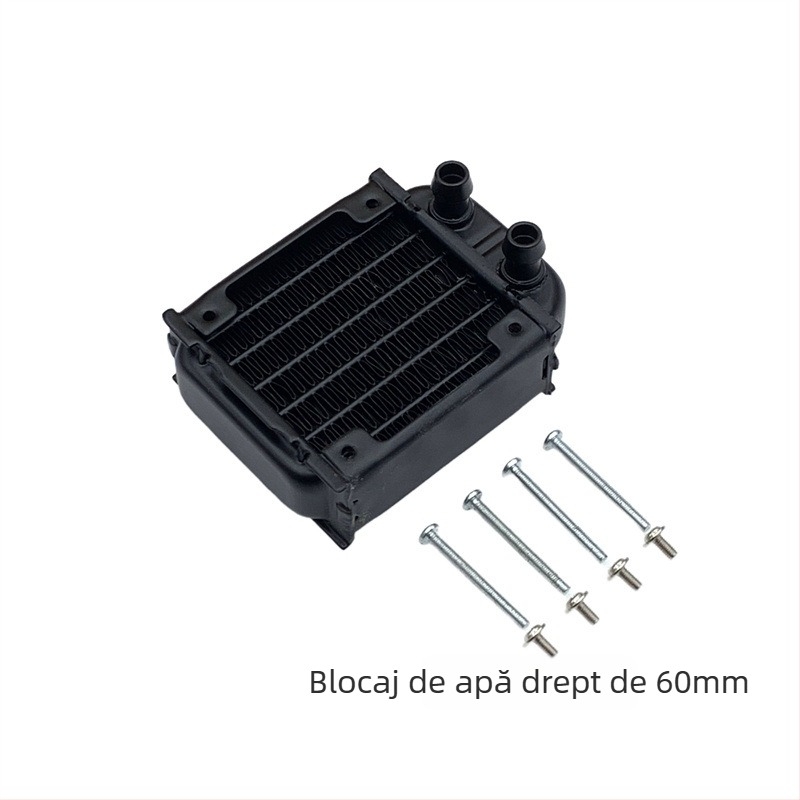 Radiator din aluminiu pentru răcire cu apă, pentru PC industrial, disipare prin conducte