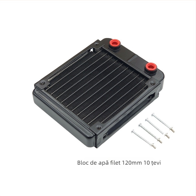 Radiator din aluminiu pentru răcire cu apă, pentru PC industrial, disipare prin conducte