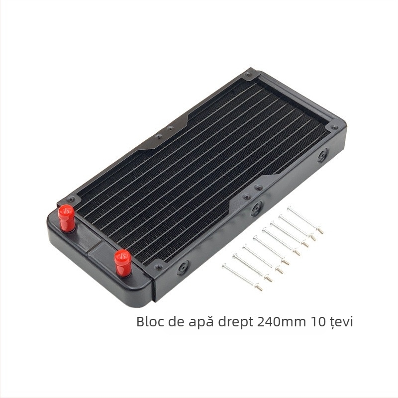 Radiator din aluminiu pentru răcire cu apă, pentru PC industrial, disipare prin conducte