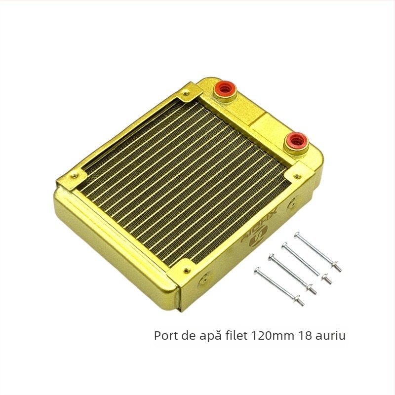 Radiator din aluminiu pentru răcire cu apă, pentru PC industrial, disipare prin conducte