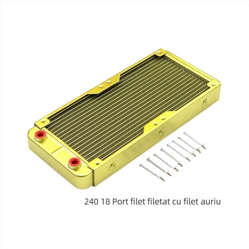 Radiator din aluminiu pentru răcire cu apă, pentru PC industrial, disipare prin conducte