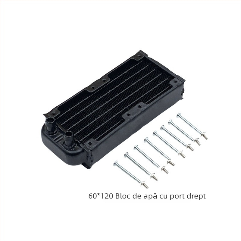 Radiator din aluminiu pentru răcire cu apă, pentru PC industrial, disipare prin conducte