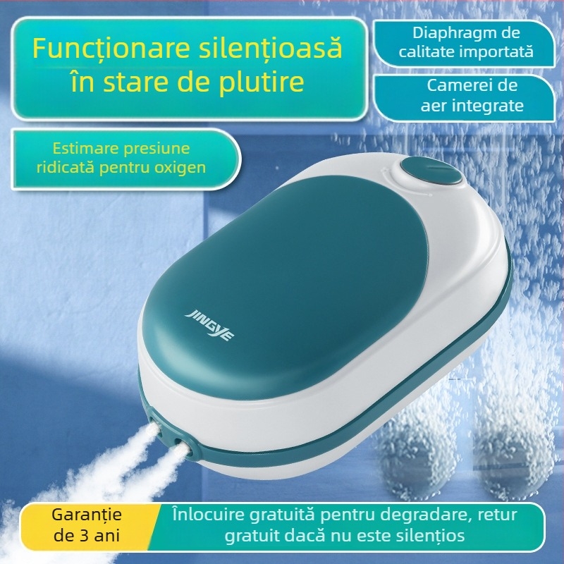Pompa Jingye de oxigenare pentru acvariu - cu două orificii, economică și silențioasă