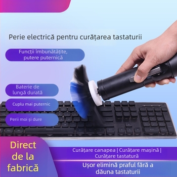 Perie electrică pentru tastatură, curățare profundă a spațiilor dintre taste, YM003, Yuming Electric; compatibilă cu laptopuri și calculatoare; imprimare logo disponibil.