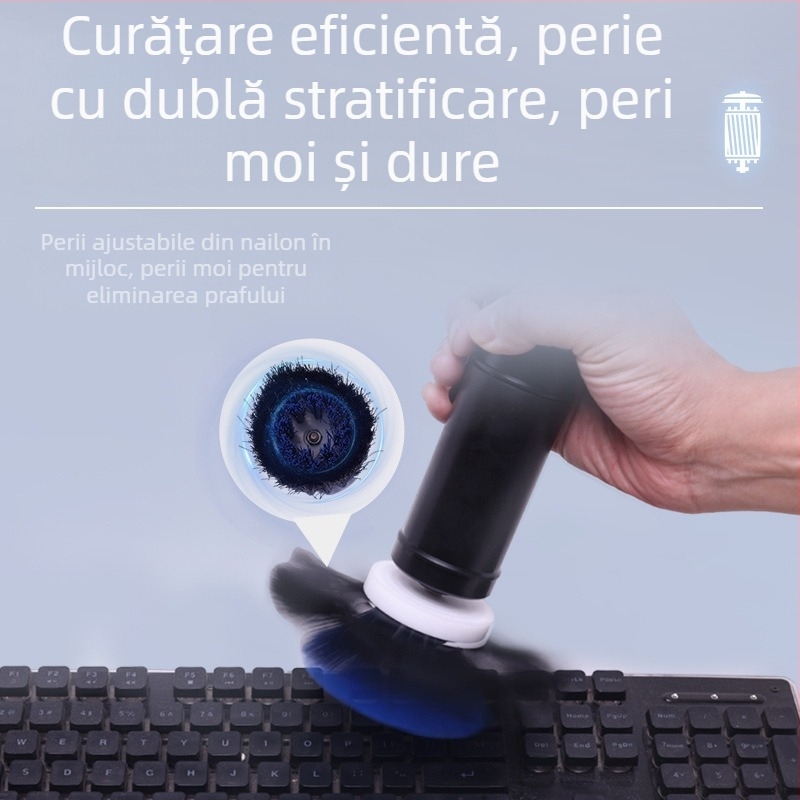 Perie electrică pentru tastatură, curățare profundă a spațiilor dintre taste, YM003, Yuming Electric; compatibilă cu laptopuri și calculatoare; imprimare logo disponibil.